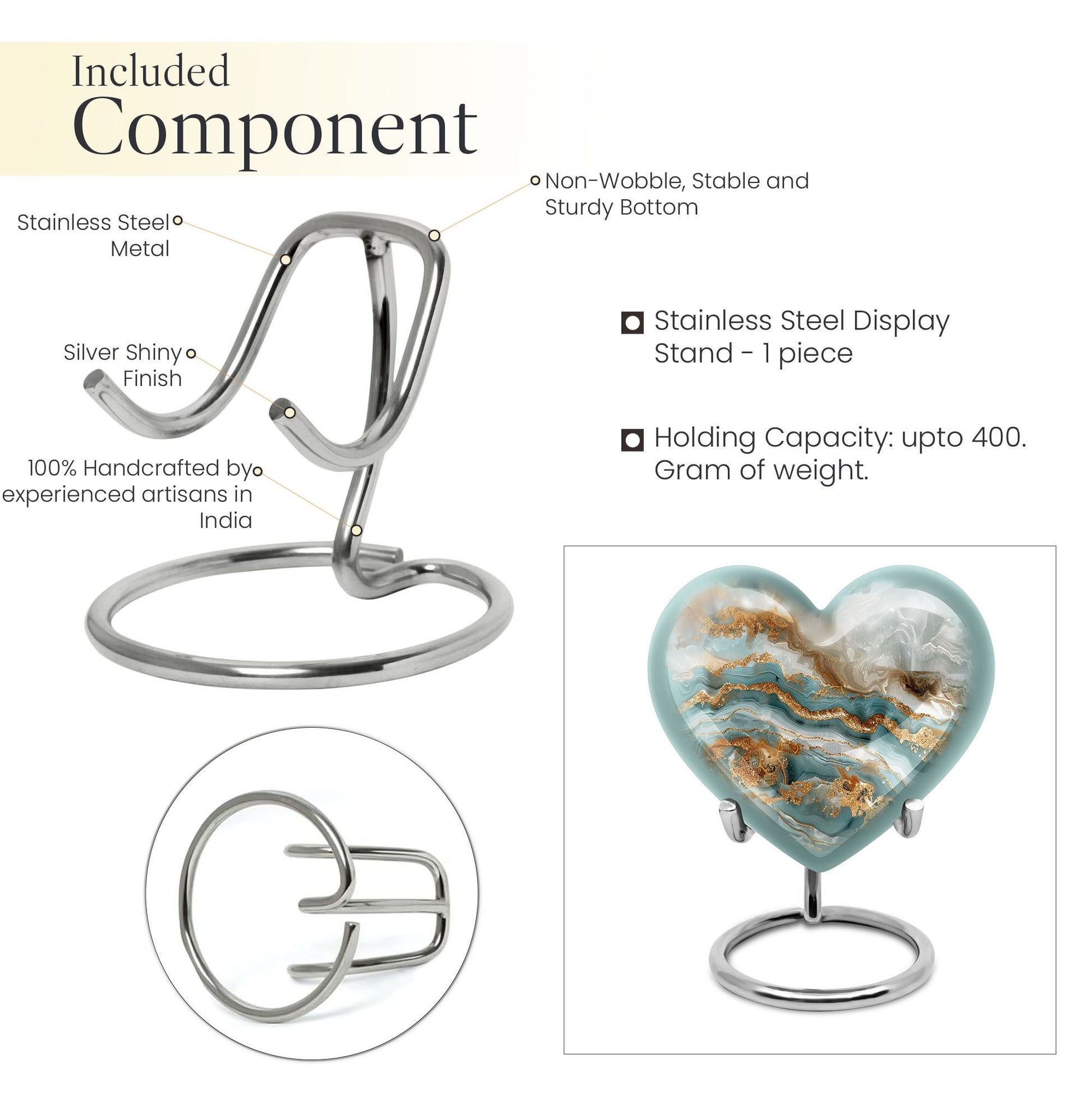 abstract heart urn