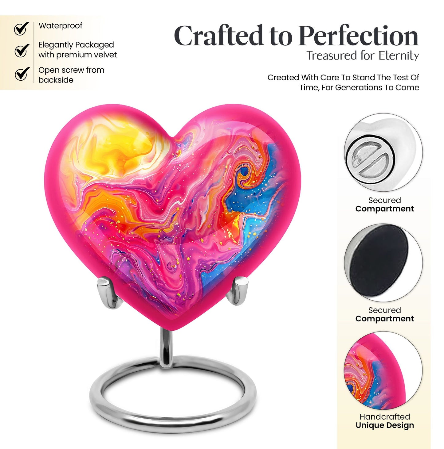 Abstract Heart Urn