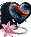 Heart-shaped 10-inch abstract urn