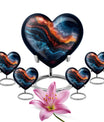 Heart-shaped 10-inch abstract urn