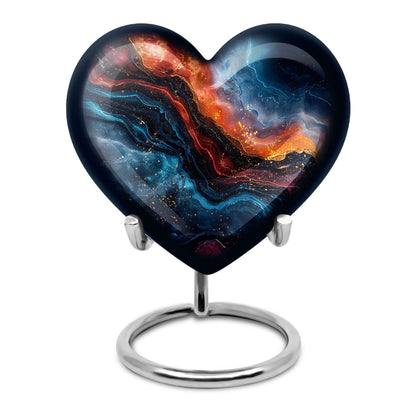 Heart-shaped 10-inch abstract urn