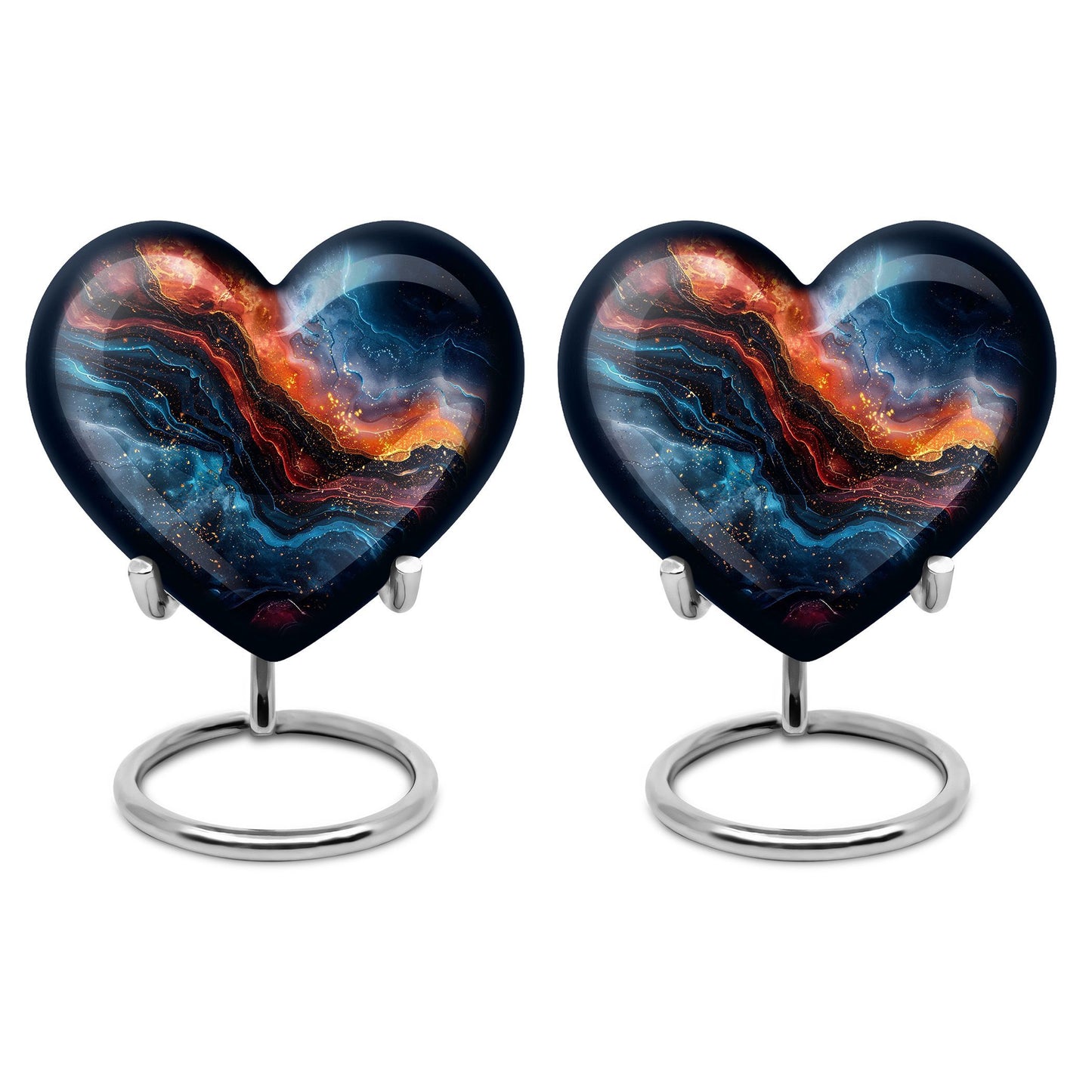Heart-shaped 10-inch abstract urn