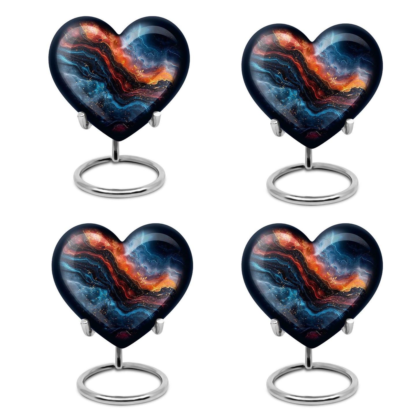Heart-shaped 10-inch abstract urn