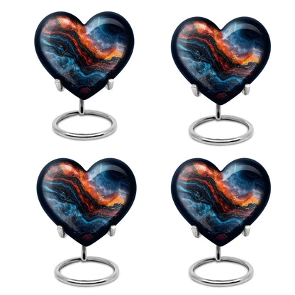 Heart-shaped 10-inch abstract urn