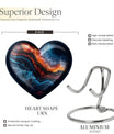 Heart-shaped 10-inch abstract urn