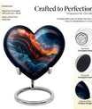 Heart-shaped 10-inch abstract urn