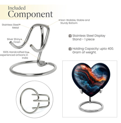 Heart-shaped 10-inch abstract urn