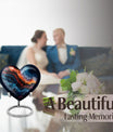 Heart-shaped 10-inch abstract urn