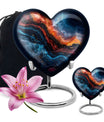 Heart-shaped 10-inch abstract urn