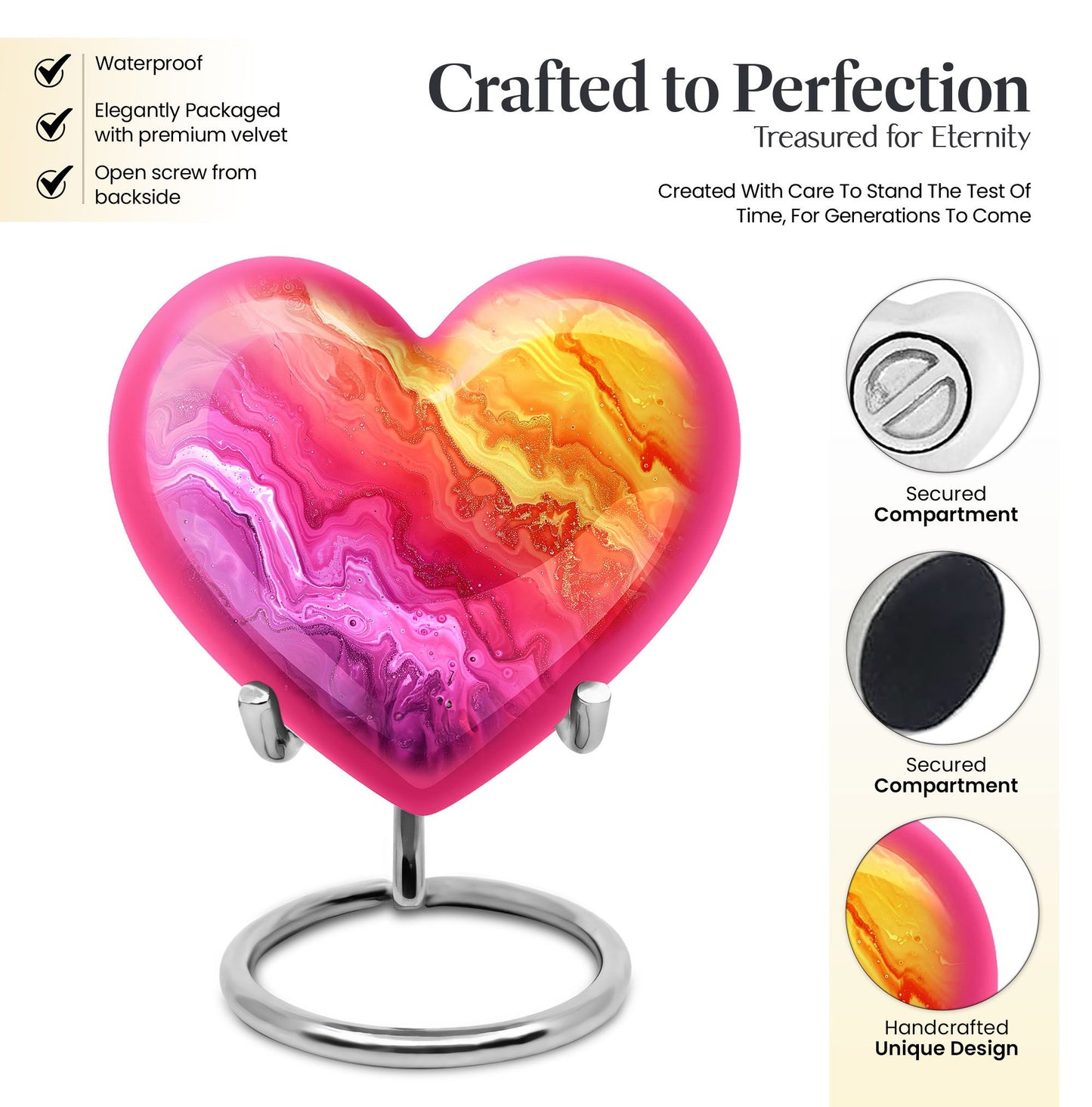 Abstract Heart Urn