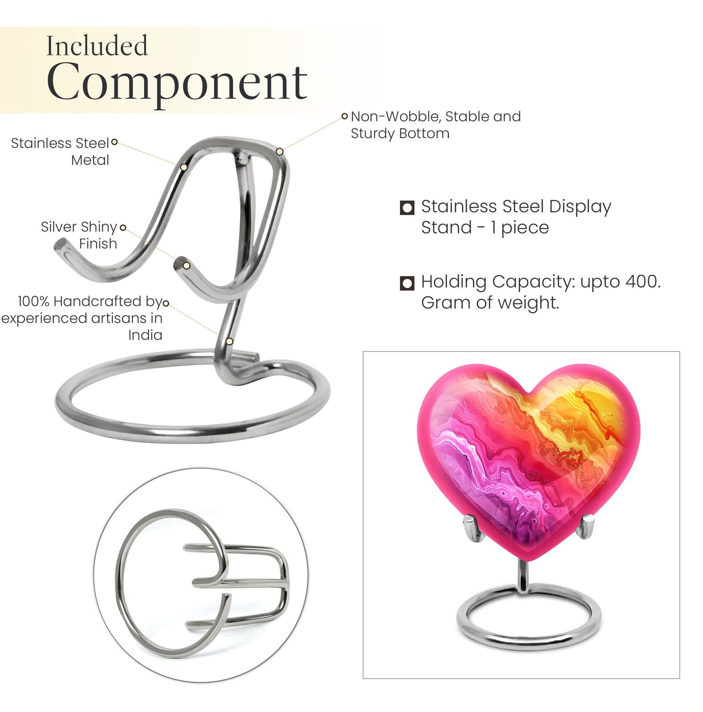Abstract Heart Urn