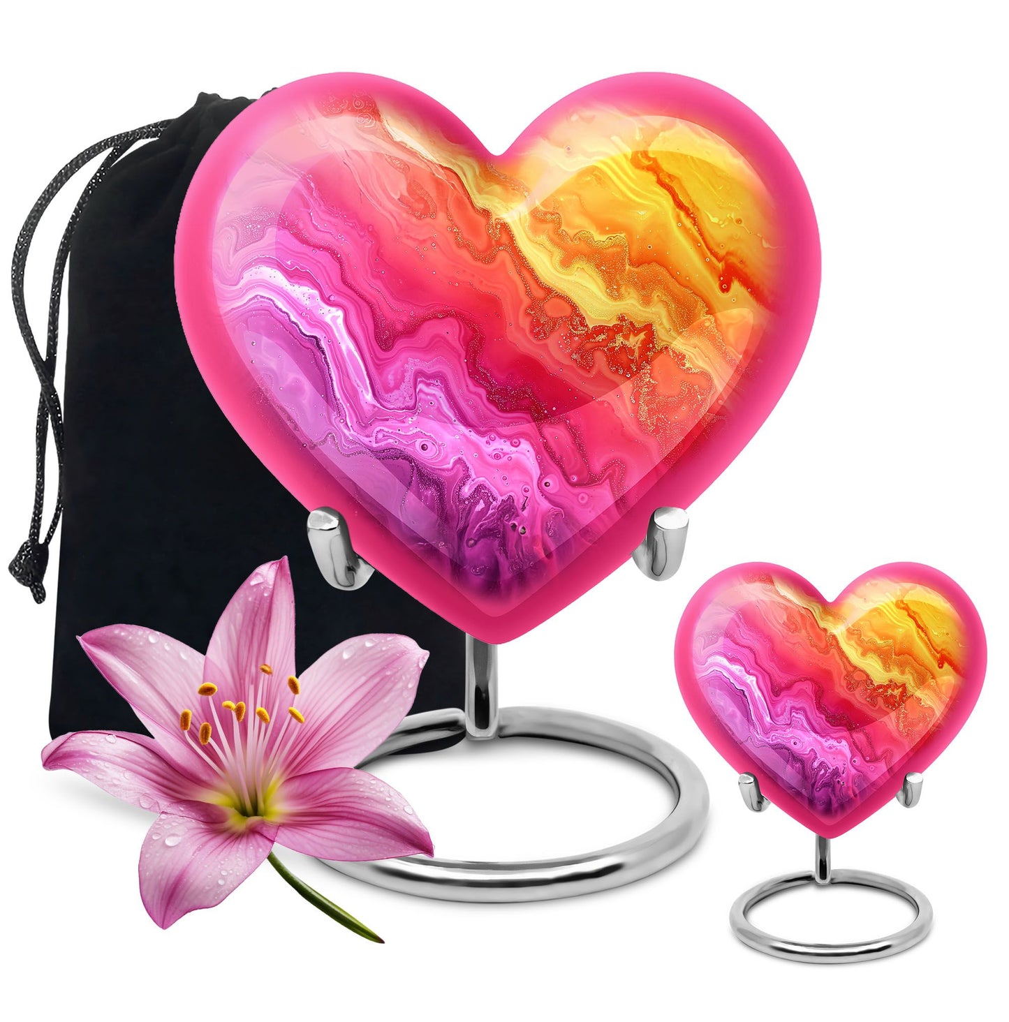 Abstract Heart Urn