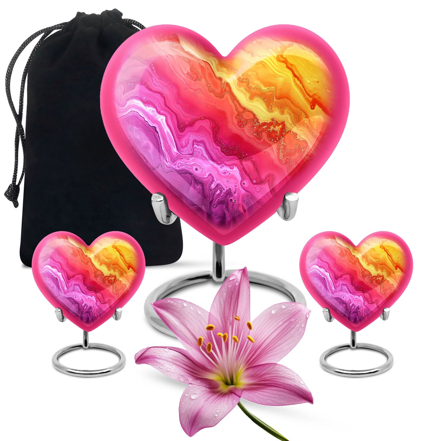 Abstract Heart Urn