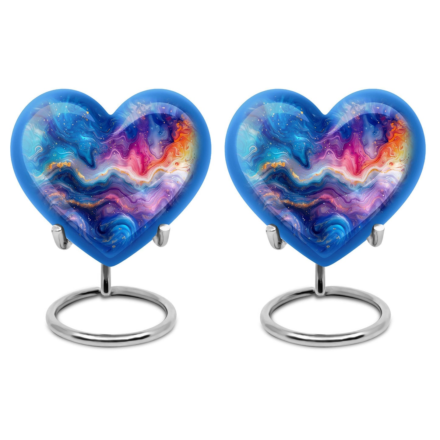 Heart-shaped 10-inch abstract urn for ashes