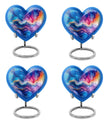 Heart-shaped 10-inch abstract urn for ashes