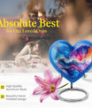 Heart-shaped 10-inch abstract urn for ashes
