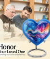 Heart-shaped 10-inch abstract urn for ashes