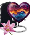 heart-shaped abstract urn for cremation ashes
