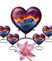 heart-shaped abstract urn for cremation ashes
