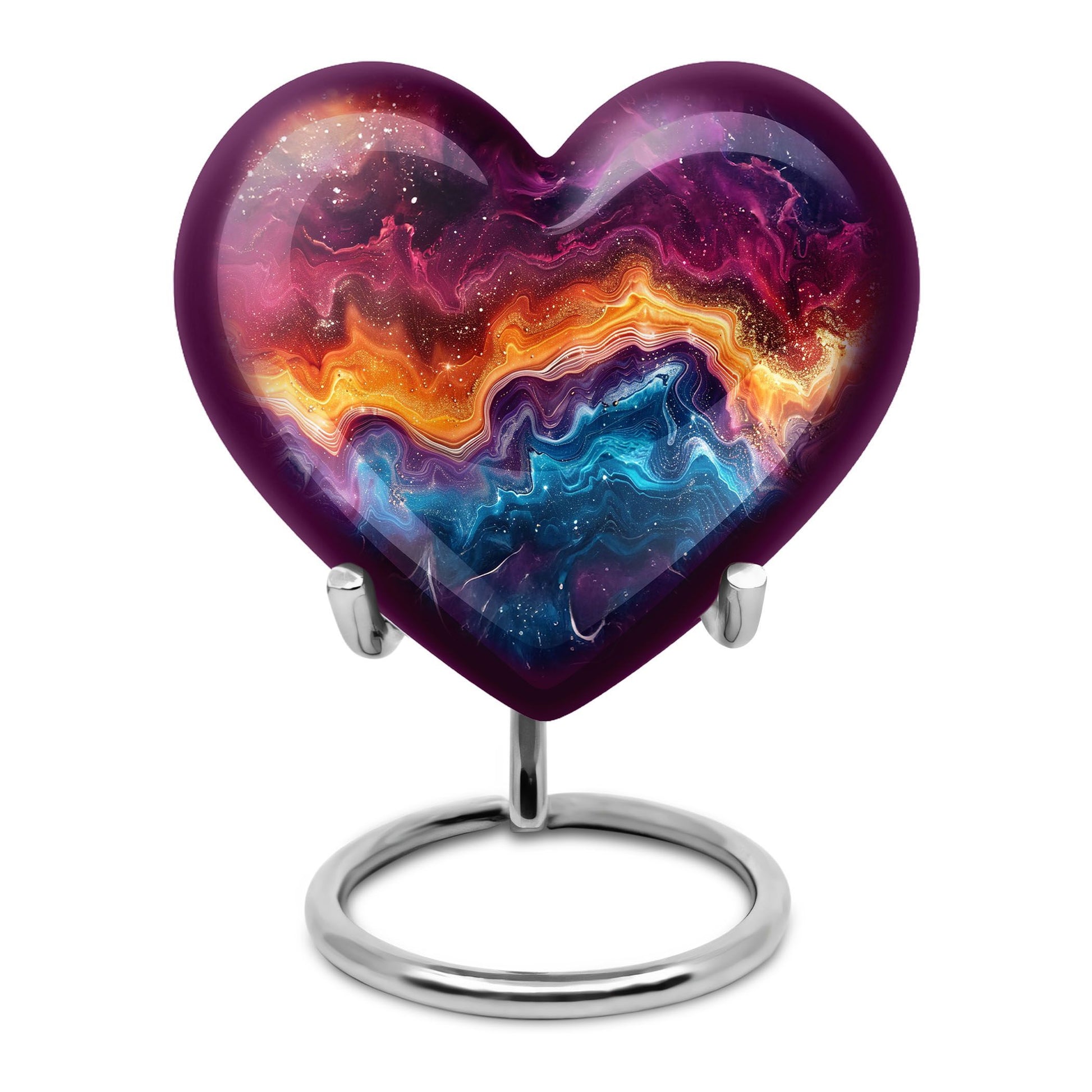heart-shaped abstract urn for cremation ashes