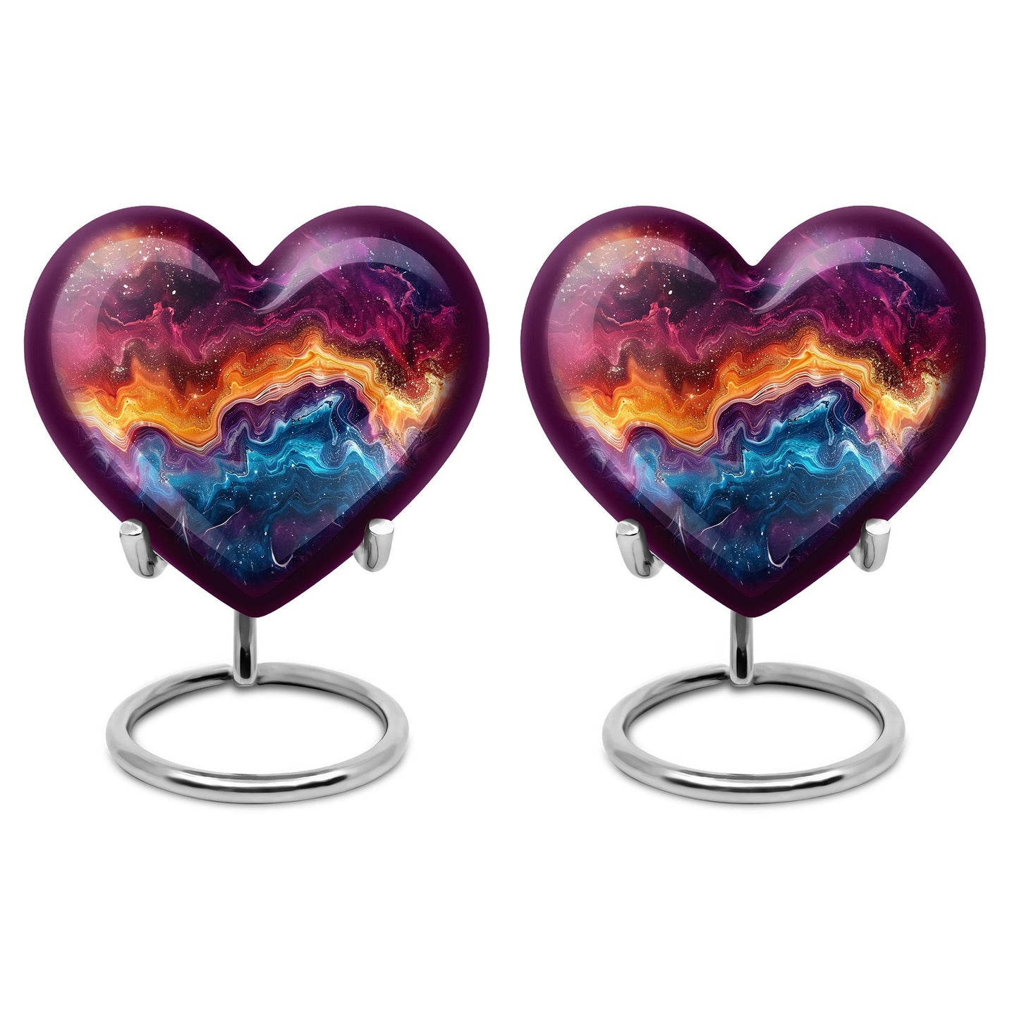 heart-shaped abstract urn for cremation ashes