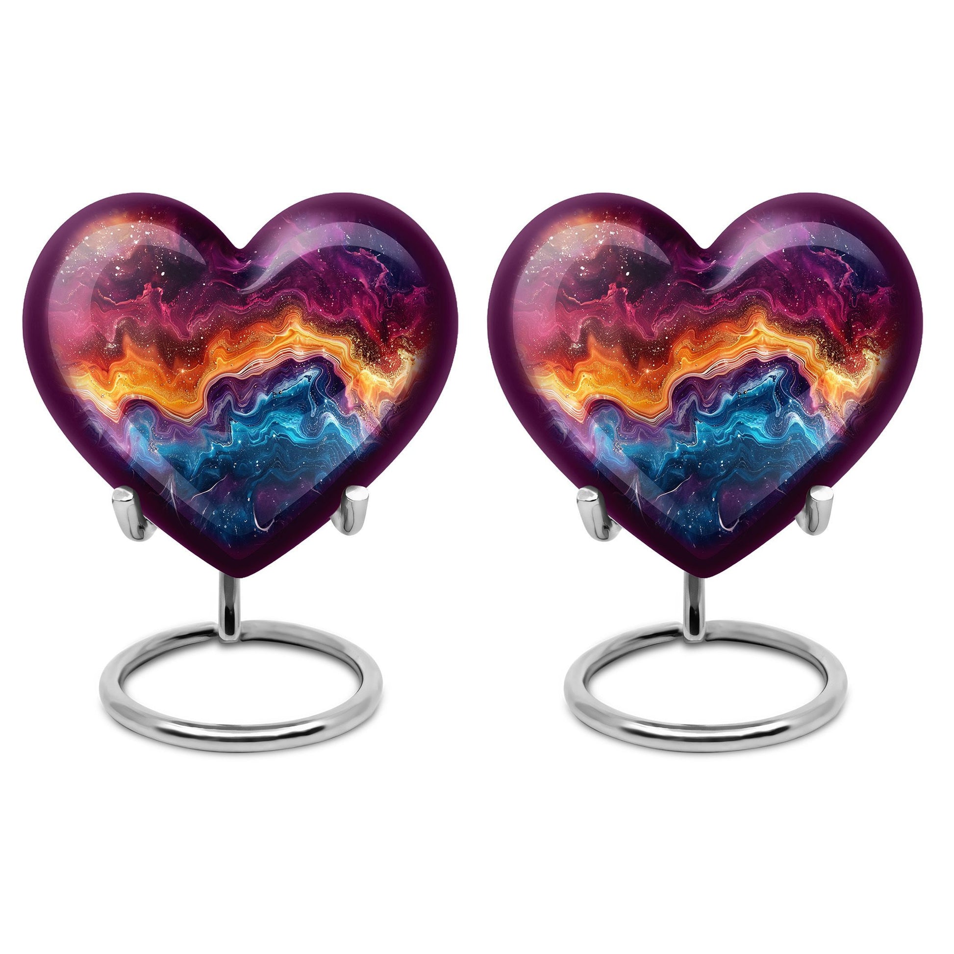heart-shaped abstract urn for cremation ashes