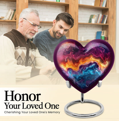 heart-shaped abstract urn for cremation ashes