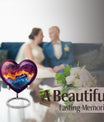 heart-shaped abstract urn for cremation ashes