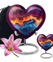 heart-shaped abstract urn for cremation ashes
