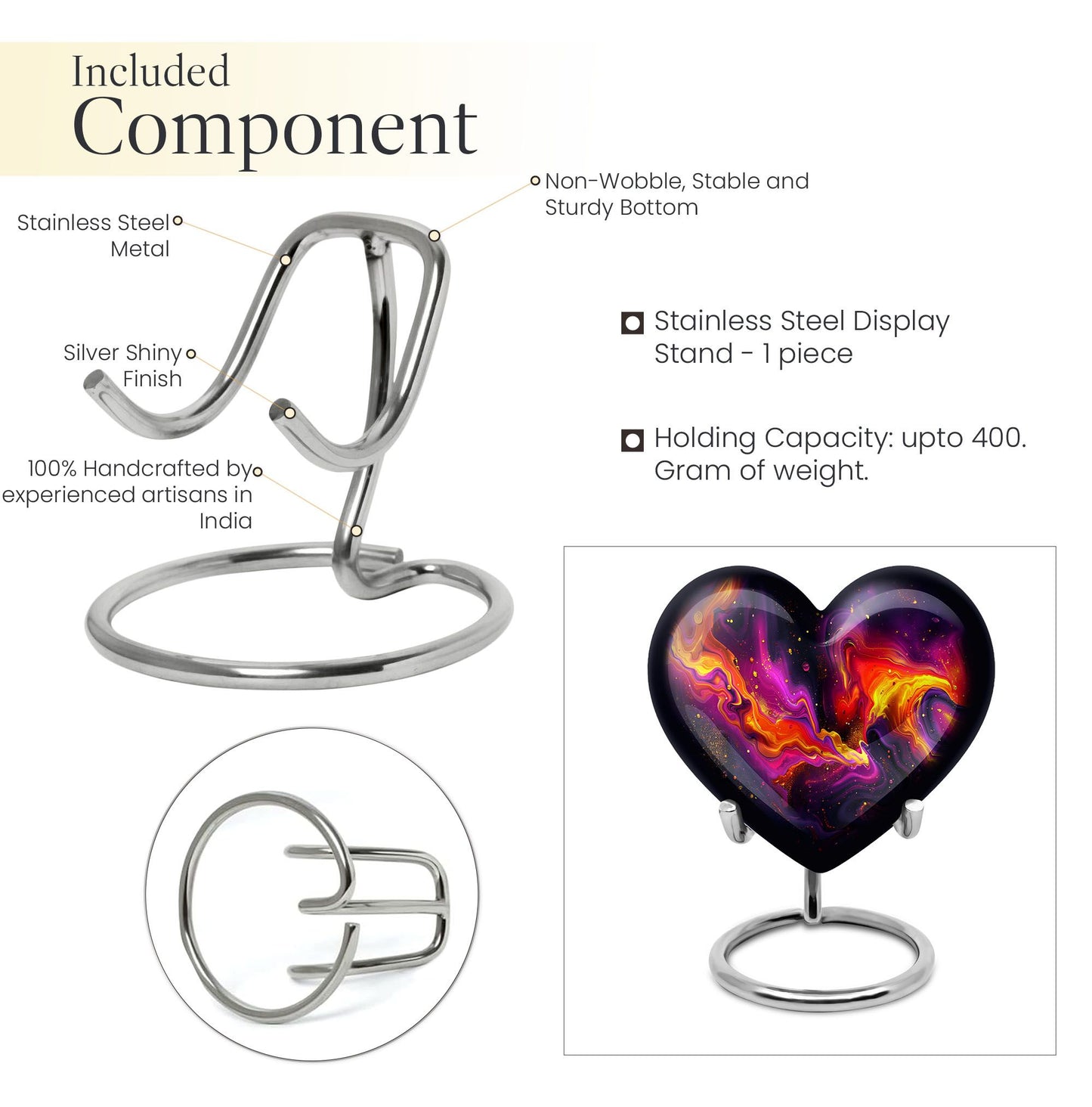 Abstract Heart Shaped Urn