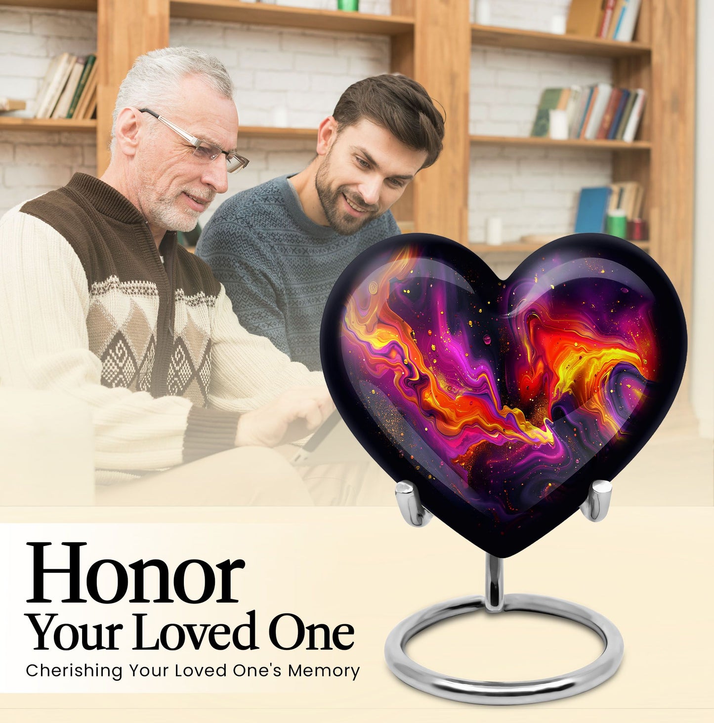 Abstract Heart Shaped Urn