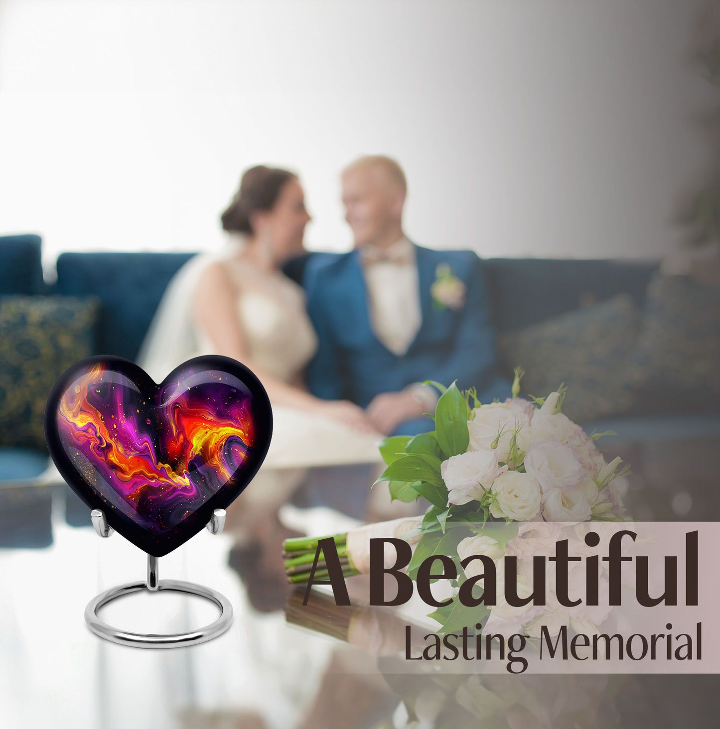 Abstract Heart Shaped Urn