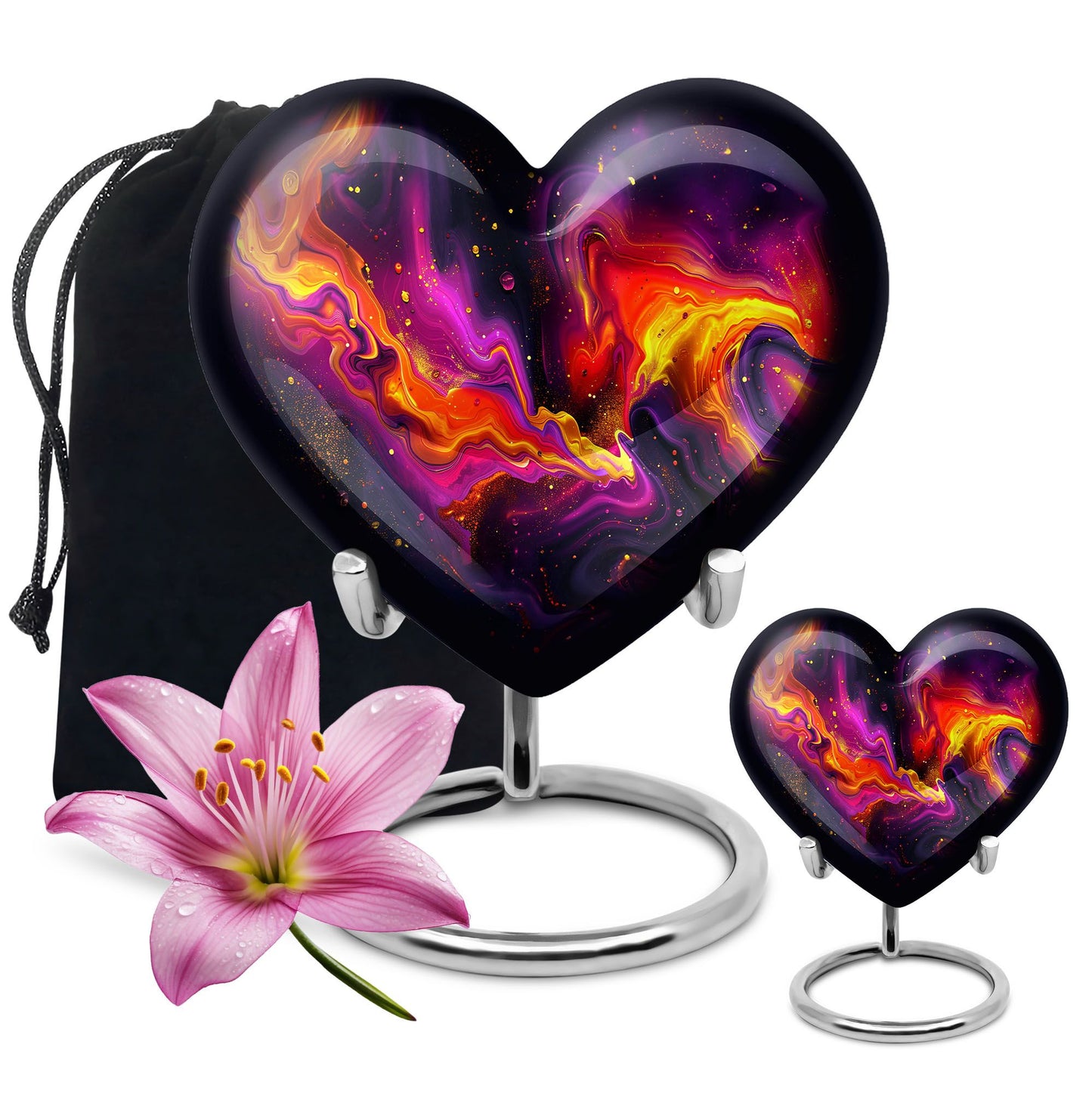 Abstract Heart Shaped Urn