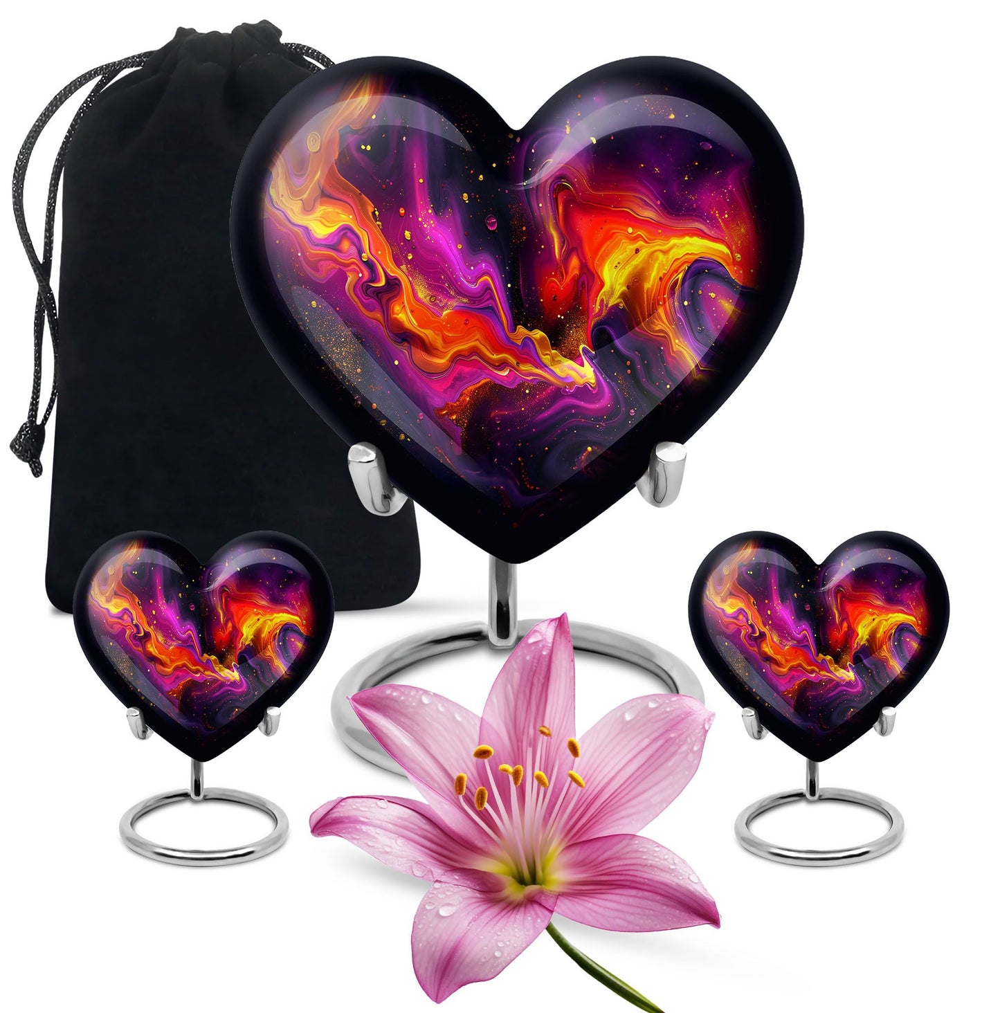 Abstract Heart Shaped Urn