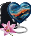 abstract heart urn for ashes