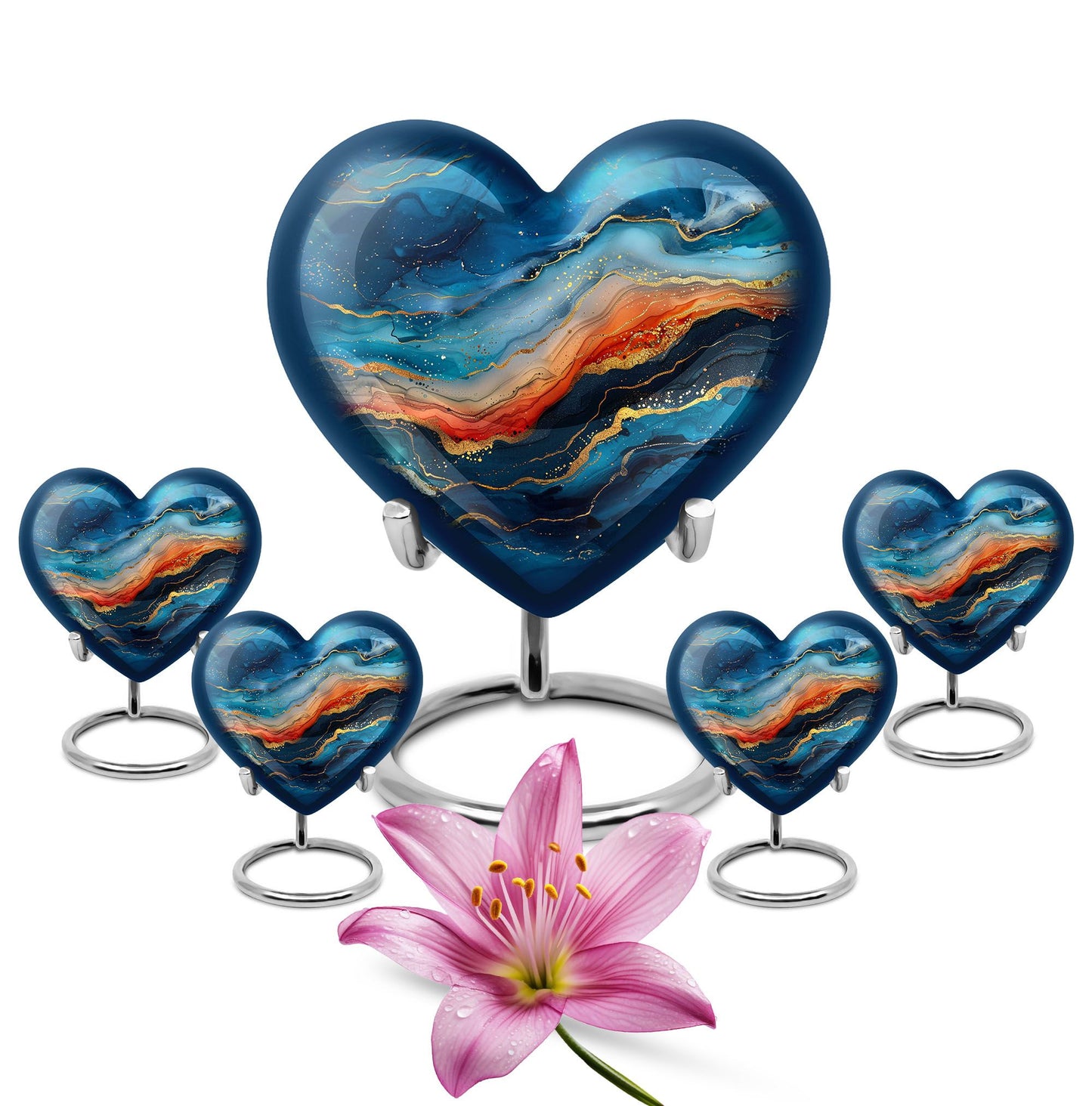 abstract heart urn for ashes