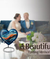 abstract heart urn for ashes