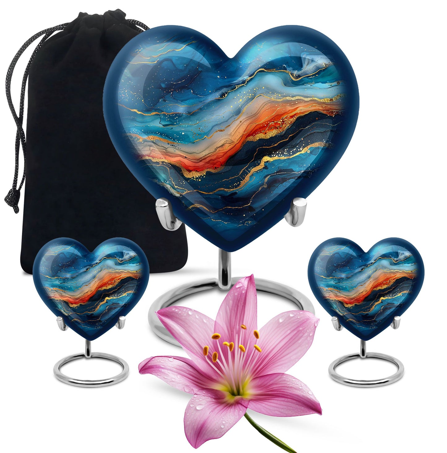 abstract heart urn for ashes