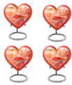 Abstract Heart Urn for adult female ashes