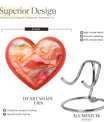 Abstract Heart Urn for adult female ashes