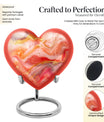 Abstract Heart Urn for adult female ashes