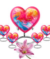 abstract heart urn for men