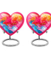 abstract heart urn for men