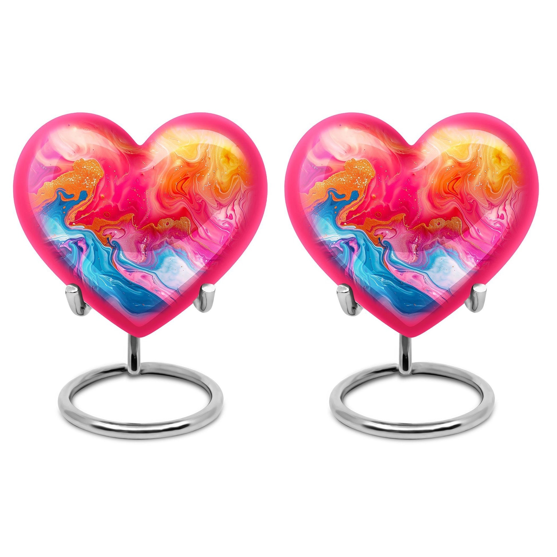 abstract heart urn for men