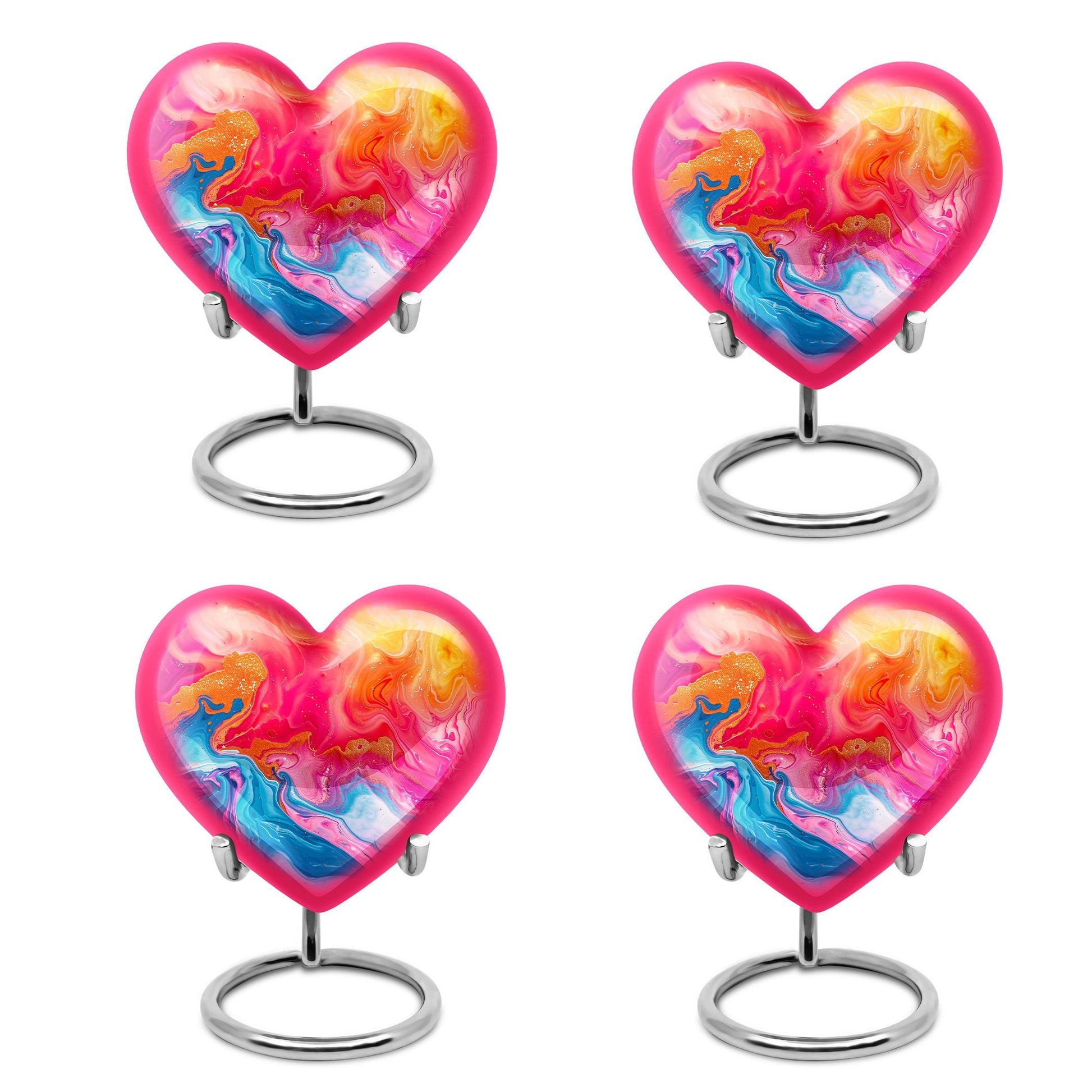 abstract heart urn for men