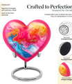 abstract heart urn for men