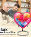 abstract heart urn for men