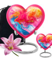 abstract heart urn for men