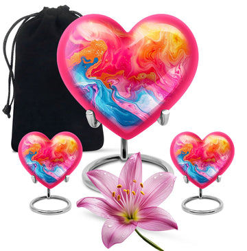 10 inch large Urn with 2 Keepsake 3 Inch Urns