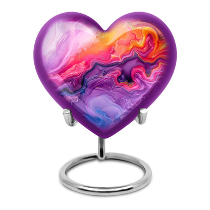 Abstract heart design large urn for ashes
